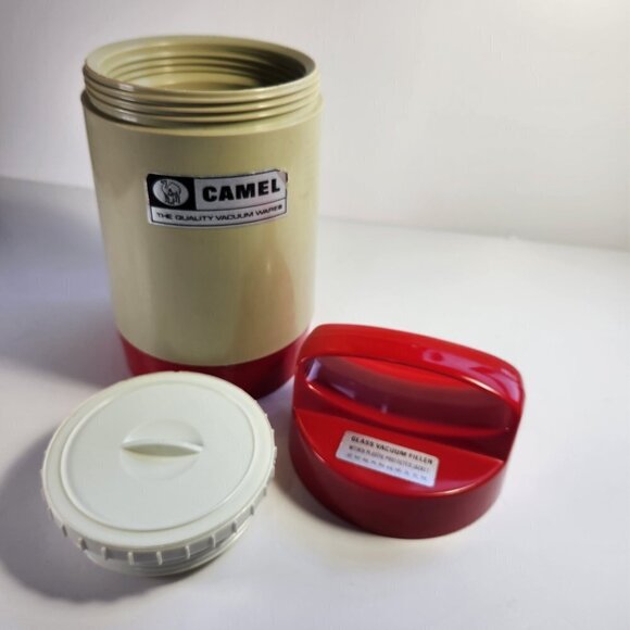 Thermos Vintage Camel Vacuum Screw Top Glass Vacuum Filler Quality Vacuum - Picture 8 of 12